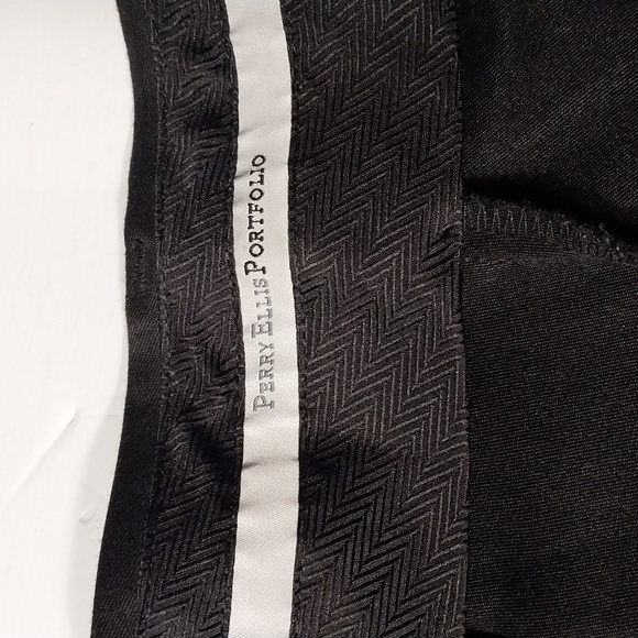 Perry Ellis Mens Black Dress Pants Adjustable Waist Size 40/30 - Picture 7 of 9